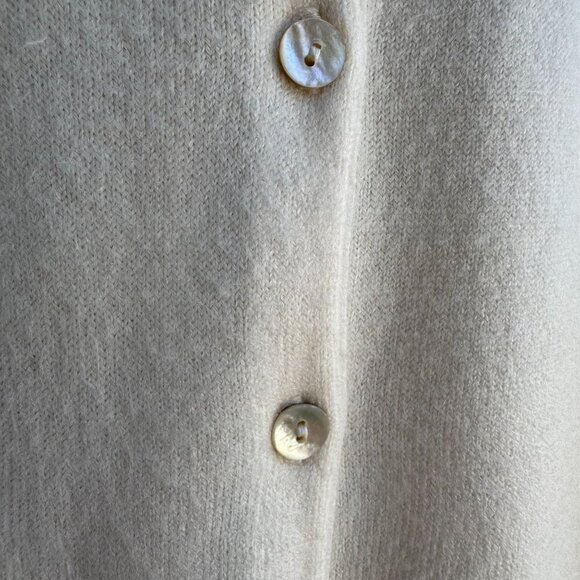 Casual Corner Annex Womens Cream Knit Cardigan & Short Sleeve Top Sweater Set M - Picture 3 of 11